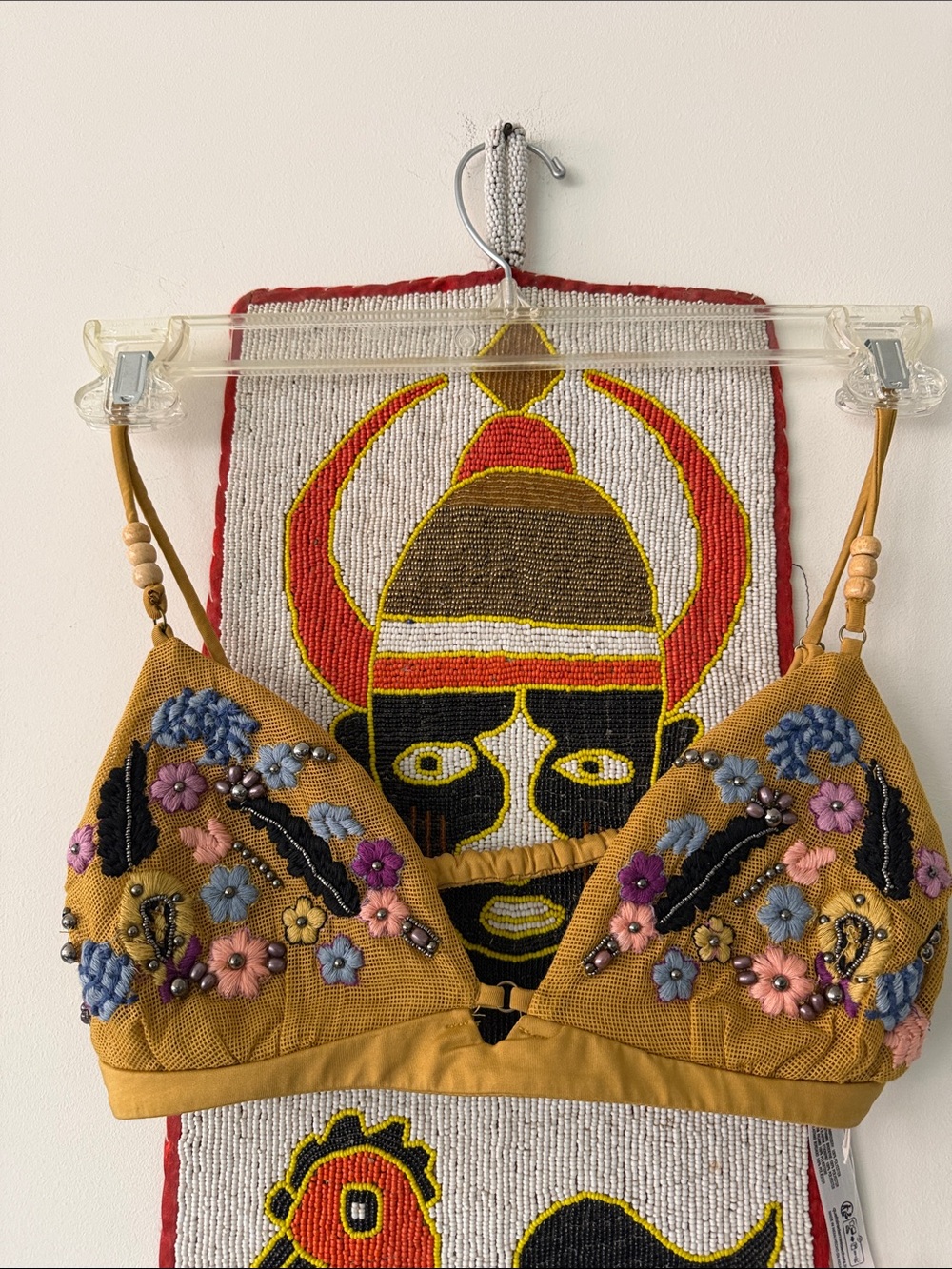 “free People” Stunning Embroidered Bathing Suit Top